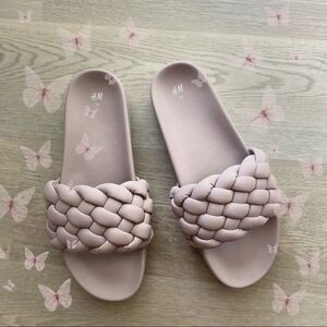 Braided lavender slides H&M